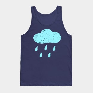 Chalkboard Raining Cloud Kids Drawing Tank Top